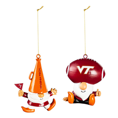 Virginia Tech Hokies Ornament Gnome Fan 2 Pack