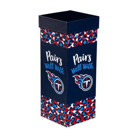 Tennessee Titans Glass 17oz Wine Stemmed Boxed