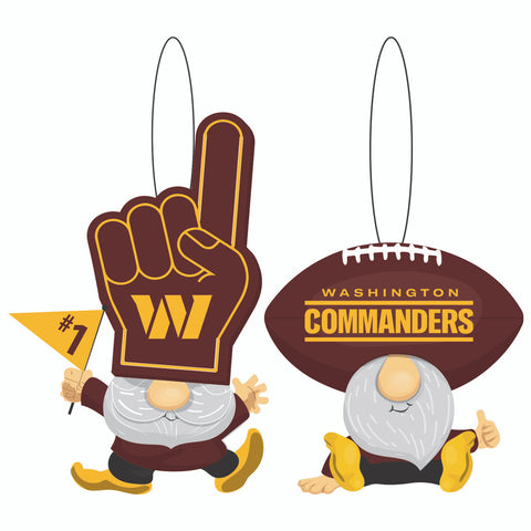 Washington Commanders Ornament Gnome Fan 2 Pack