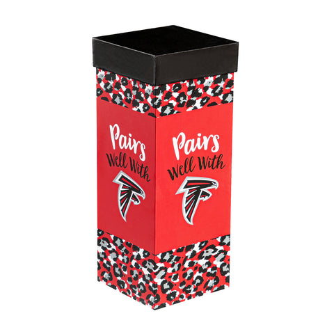 Atlanta Falcons Glass 17oz Wine Stemmed Boxed