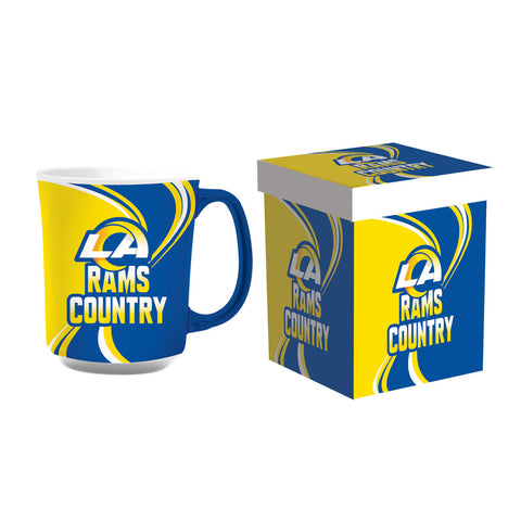 Los Angeles Rams Coffee Mug 14oz Ceramic with Matching Box