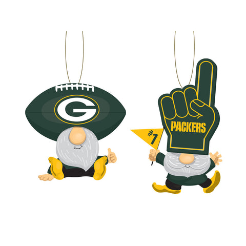 Green Bay Packers Ornament Gnome Fan 2 Pack