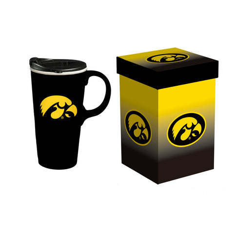 Iowa Hawkeyes Drink 17oz Travel Latte Boxed