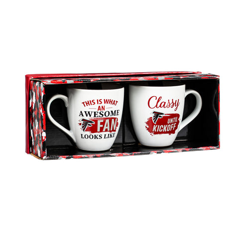 Atlanta Falcons Coffee Mug 17oz Ceramic 2 Piece Set with Gift Box
