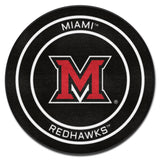 Miami (OH) Redhawks Hockey Puck Rug - 27in. Diameter