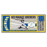 Milwaukee Brewers Ticket Runner Rug - 30in. x 72in.