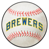 Milwaukee Brewers Baseball Rug - 27in. Diameter1970