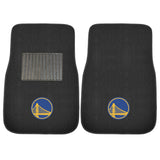 Golden State Warriors Embroidered Car Mat Set - 2 Pieces