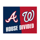 MLB House Divided - Braves / Nationals Mat 33.75"x42.5"
