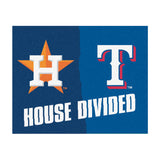 MLB House Divided - Astros / Rangers Mat 33.75"x42.5"