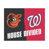MLB House Divided - Orioles / Nationals Mat 33.75"x42.5"