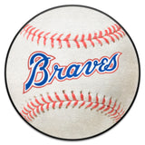 Atlanta Braves Baseball Rug - 27in. Diameter 1974 Retro Logo