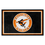 Baltimore Orioles 4ft. x 6ft. Plush Area Rug 1975 Retro Logo
