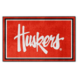 Nebraska Cornhuskers 4ft. x 6ft. Plush Area Rug, "Huskers"