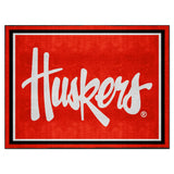 Nebraska Cornhuskers 8ft. x 10 ft. Plush Area Rug, "Huskers"