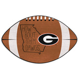 Georgia Bulldogs Southern Style Football Rug - 20.5in. x 32.5in.