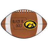 Iowa Hawkeyes Southern Style Football Rug - 20.5in. x 32.5in.