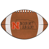 Nebraska Cornhuskers Southern Style Football Rug - 20.5in. x 32.5in.