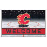 Calgary Flames Rubber Door Mat - 18in. x 30in.