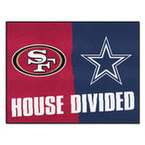 NFL House Divided - 49ers / Cowboys Rug 34 in. x 42.5 in.