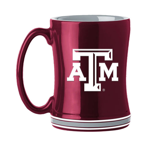 Texas A&M Aggies Coffee Mug 14oz Sculpted Relief Team Color