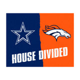 NFL House Divided - Cowboys / Broncos Rug 34 in. x 42.5 in.