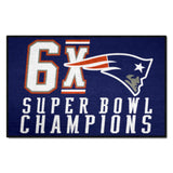 New England Patriots "6X Super Bowl Champions" Starter Mat - 19in. X 30in.