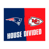 NFL House Divided - Patriots / Chiefs Rug 34 in. x 42.5 in.