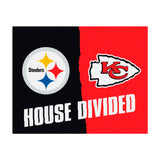 NFL House Divided - Steelers / Chiefs Rug 34 in. x 42.5 in.