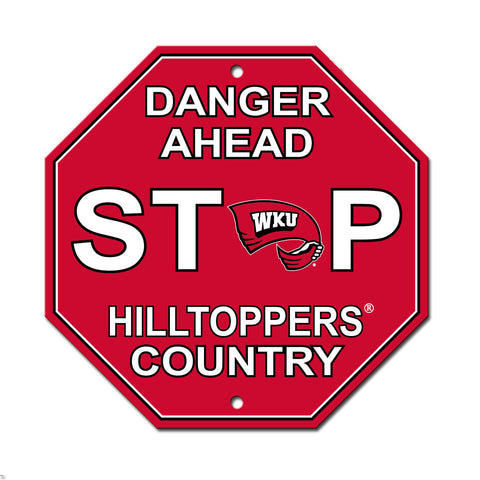 Western Kentucky Hilltoppers Sign 12x12 Plastic Stop Style CO
