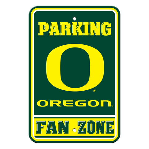 Oregon Ducks Sign 12x18 Plastic Fan Zone Parking Style CO