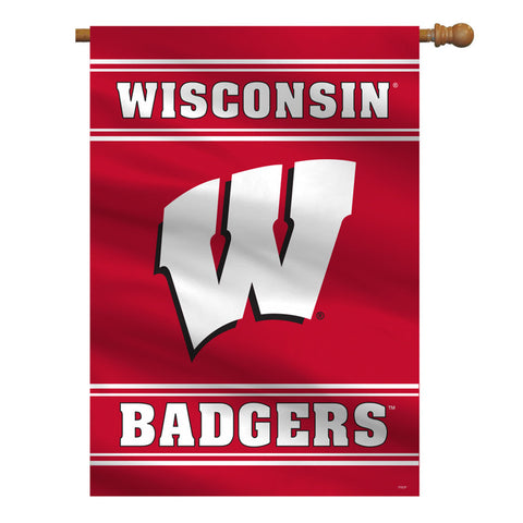 Wisconsin Badgers Banner 28x40 House Flag Style 2 Sided CO