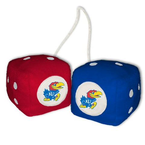 Kansas Jayhawks Fuzzy Dice CO