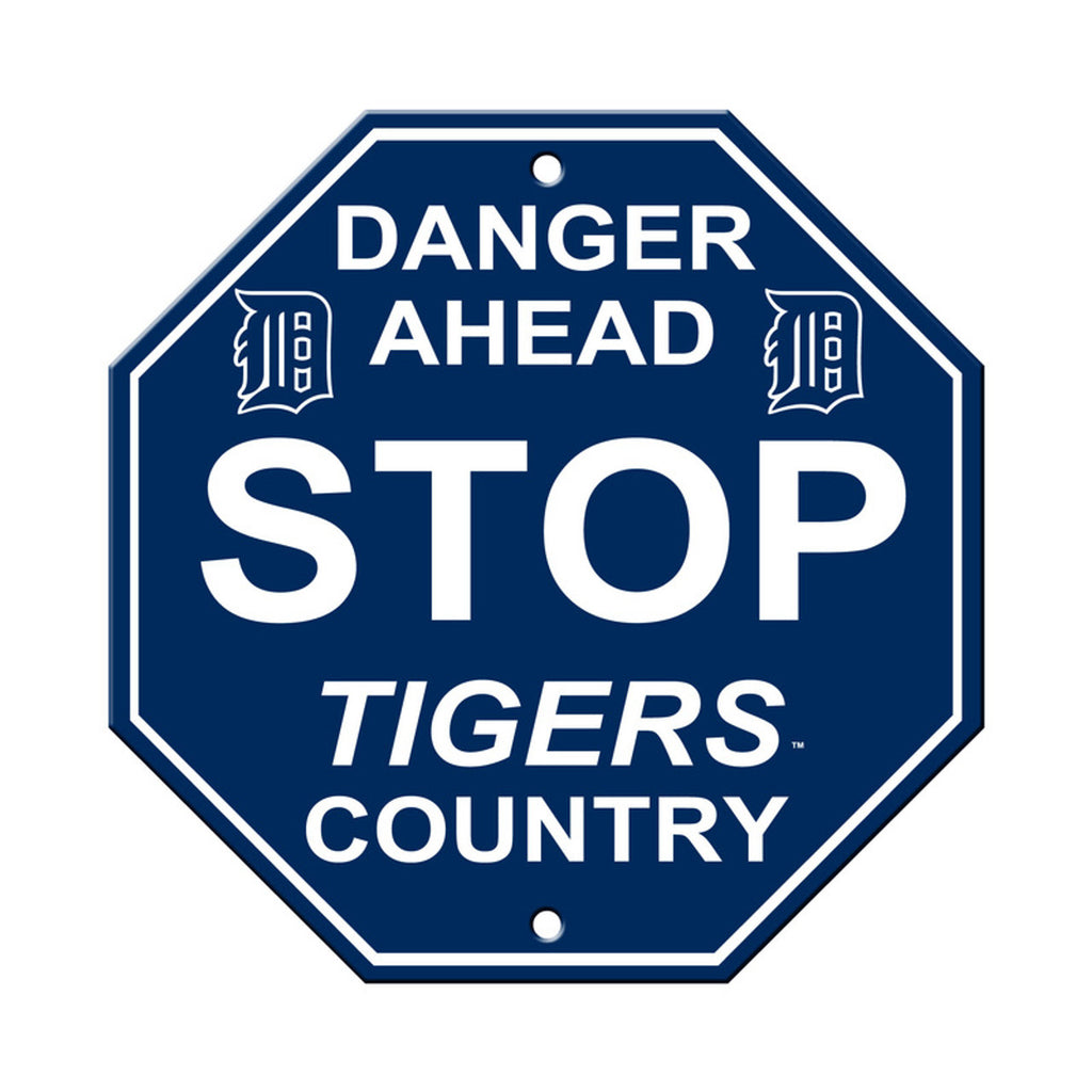 Detroit Tigers Sign 12x12 Plastic Stop Style Alternate CO