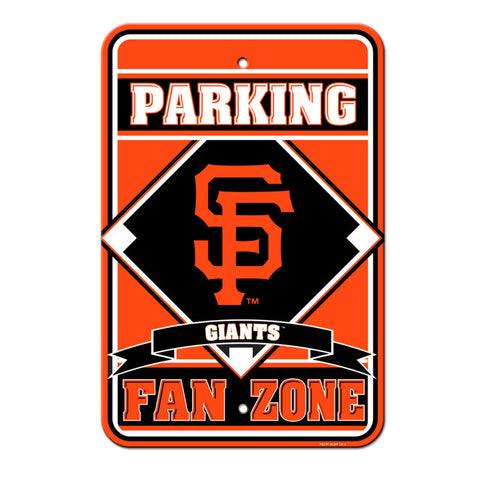 San Francisco Giants Sign 12x18 Plastic Fan Zone Parking Style CO