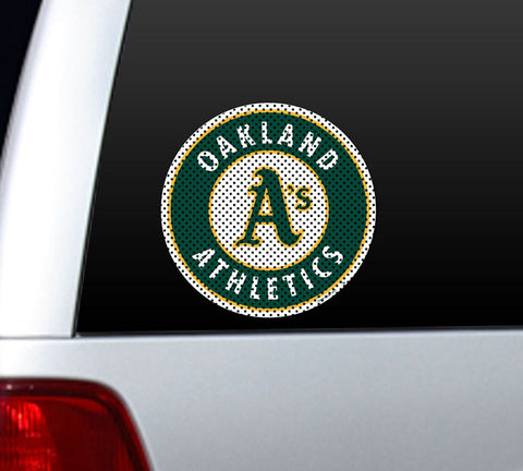 Oakland Athletics Window Film 12 Inch Die Cut CO