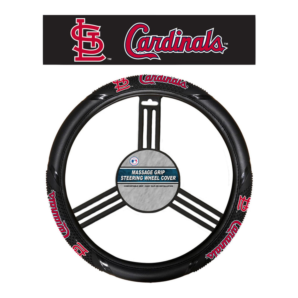 St. Louis Cardinals Steering Wheel Cover Massage Grip Style CO