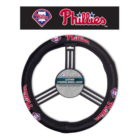 Philadelphia Phillies Steering Wheel Cover Leather CO