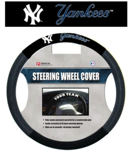 New York Yankees Steering Wheel Cover Mesh Style CO