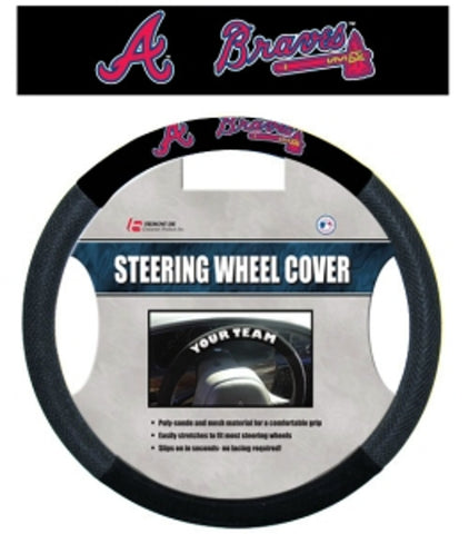 Atlanta Braves Steering Wheel Cover Mesh Style CO