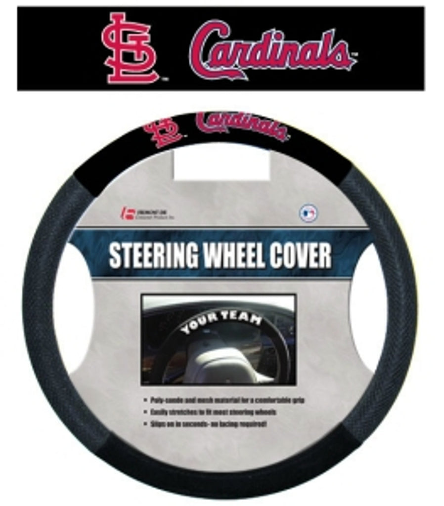 St. Louis Cardinals Steering Wheel Cover Mesh Style CO