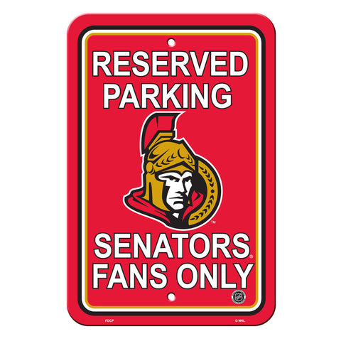 Ottawa Senators Sign 12x18 Plastic Reserved Parking Style CO