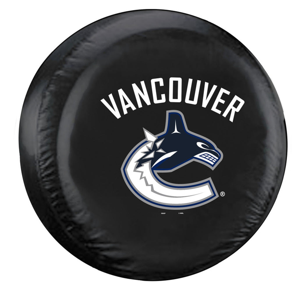 Vancouver Canucks Tire Cover Large Size Black CO