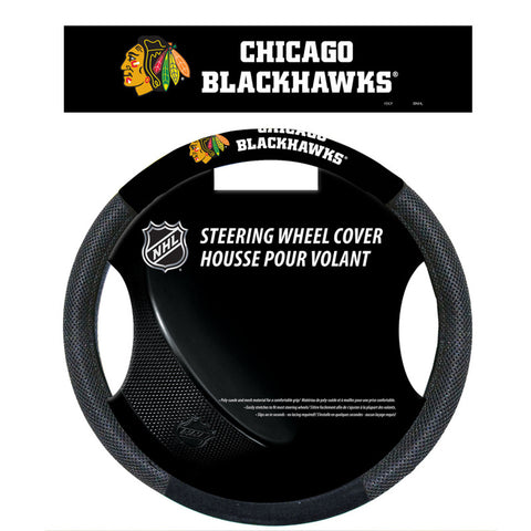 Chicago Blackhawks Steering Wheel Cover Mesh Style CO