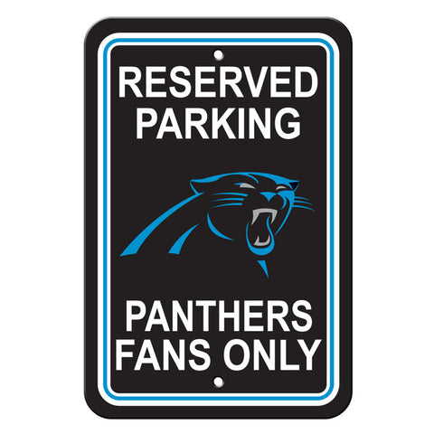 Carolina Panthers Sign 12x18 Plastic Reserved Parking Style CO