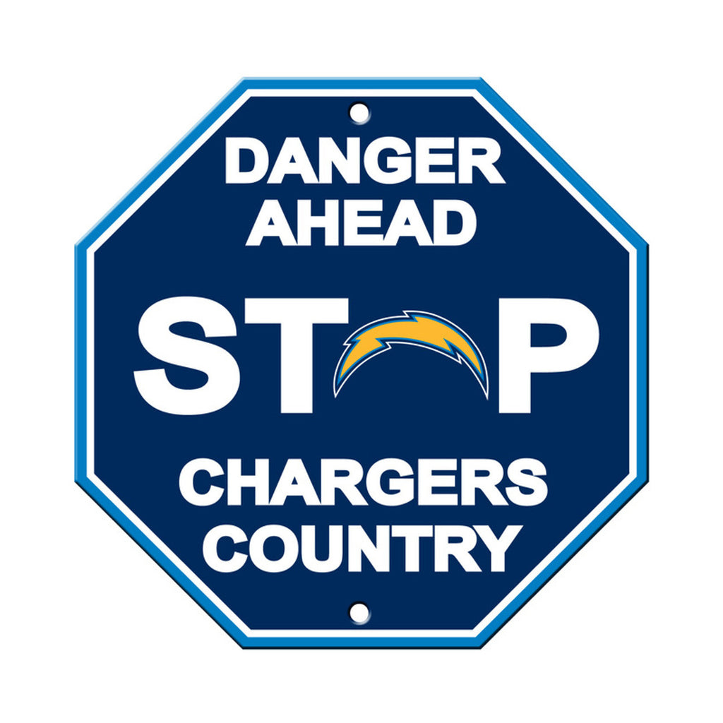 Los Angeles Chargers Sign 12x12 Plastic Stop Style CO