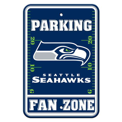 Seattle Seahawks Sign 12x18 Plastic Fan Zone Parking Style CO