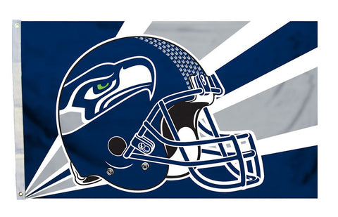 Seattle Seahawks Flag 3x5 Helmet Design - Special Order