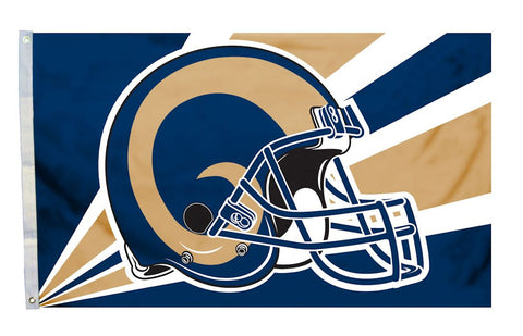 Los Angeles Rams Flag 3x5 Helmet Design - Special Order