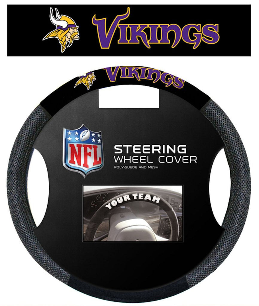 Minnesota Vikings Steering Wheel Cover Mesh Style CO